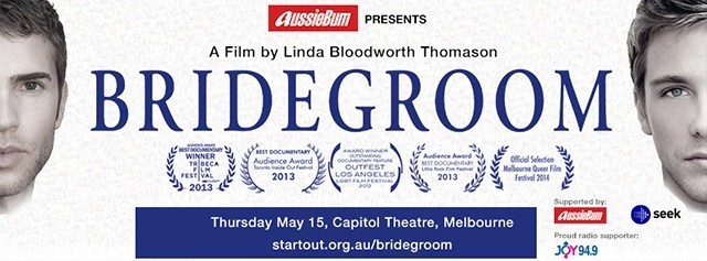 Special Screening of Bridgroom Thursday May 15 @ Capitol Theatre Melbourne